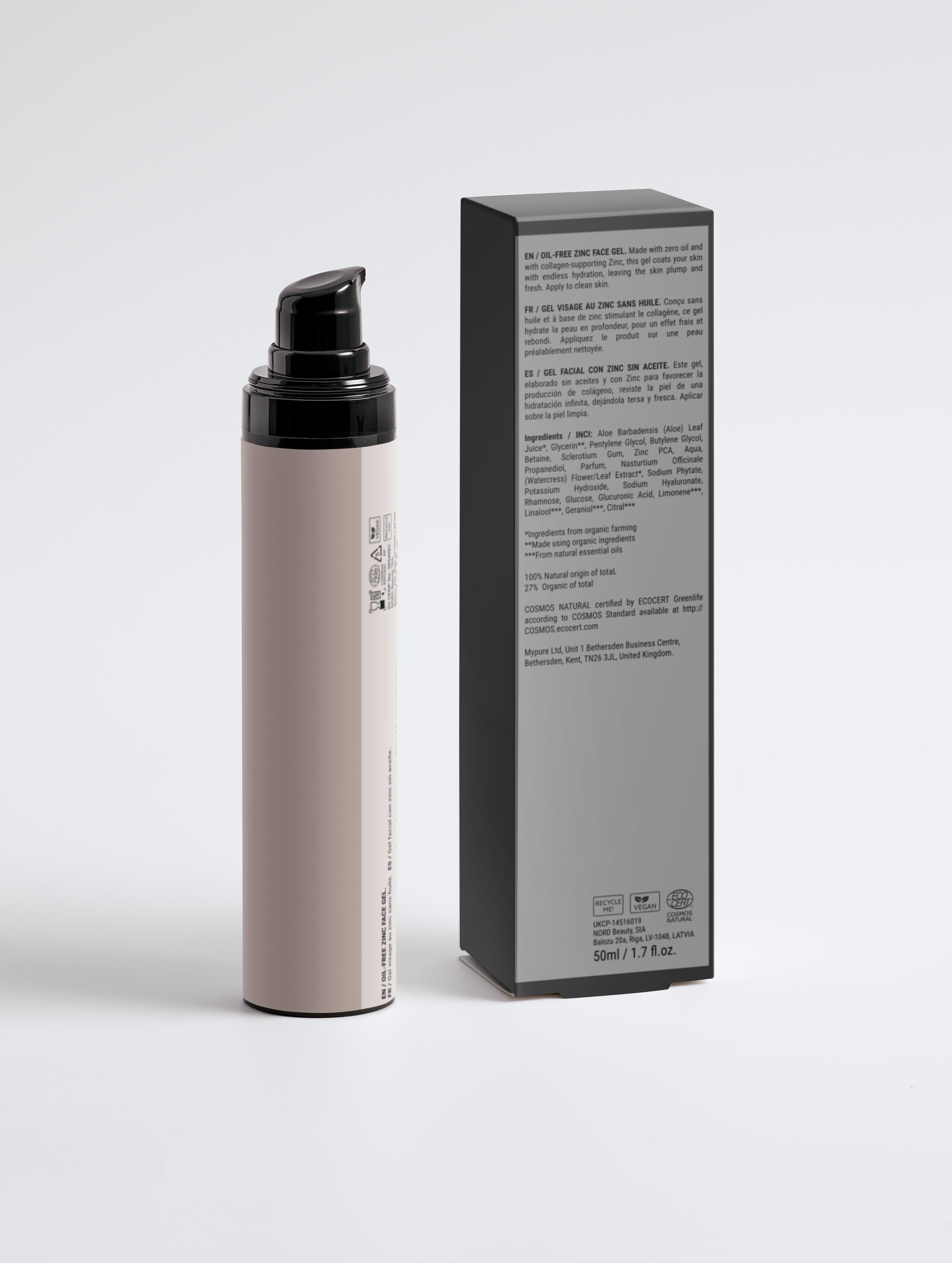 Oil-Free Zinc Face Gel for Men